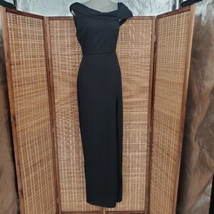 Windsor | Dresses | Windsor Lola Satin High Slit Dress | Poshmark